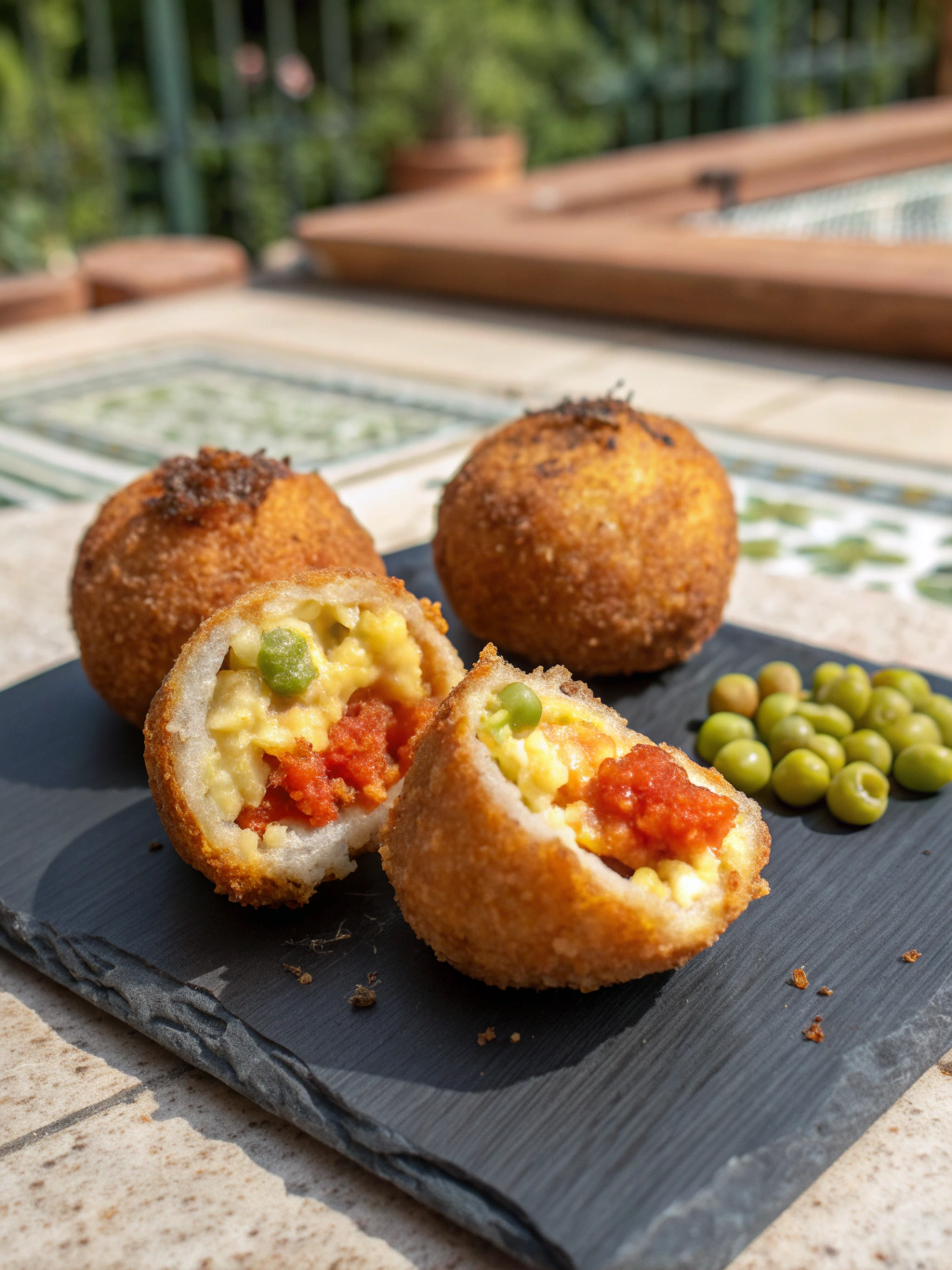 Crispy mushroom risotto arancini