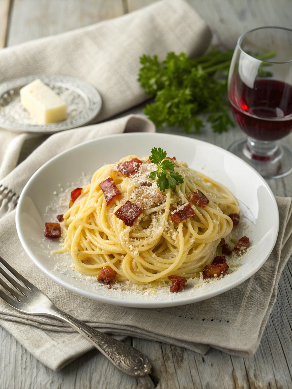Classic spaghetti carbonara