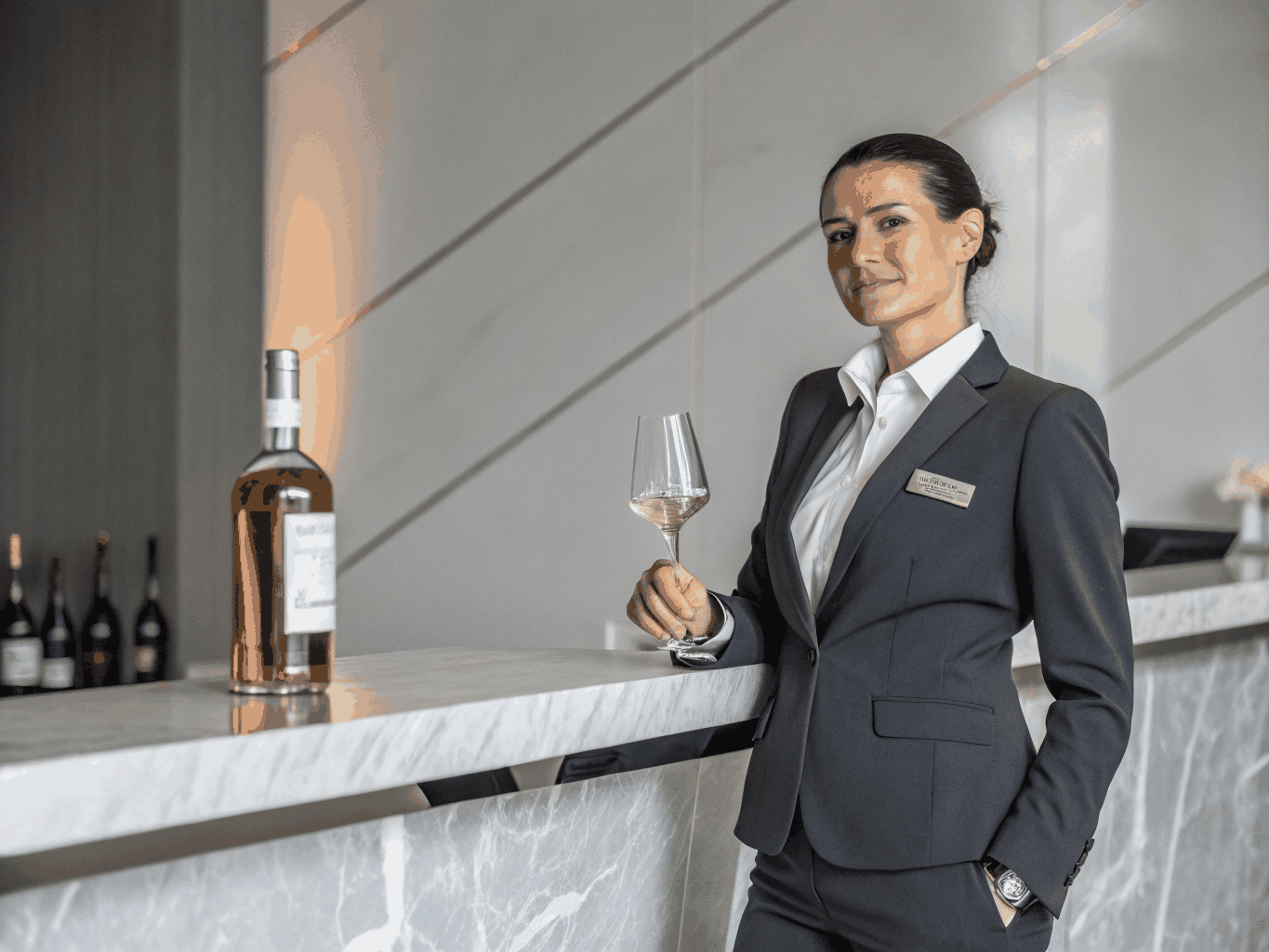 Head Sommelier Elena Bianchi in the Misto wine cellar